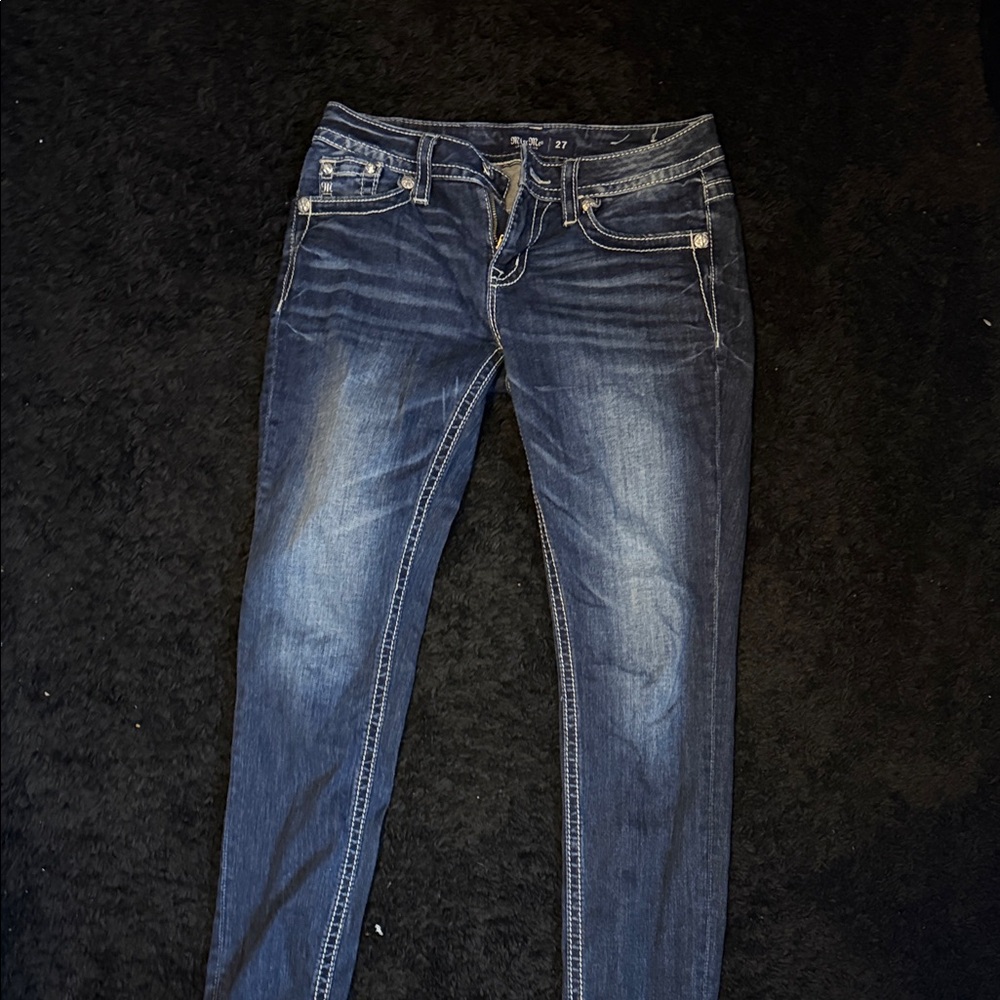 Miss Me Dark Blue Skinny Jeans